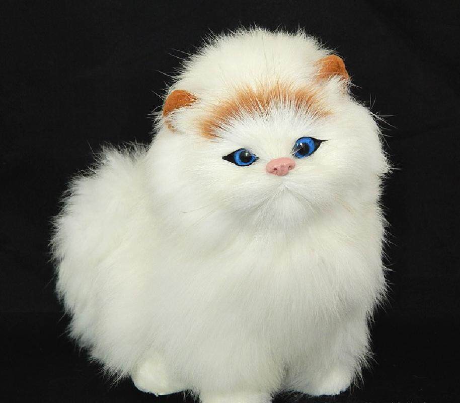 Real Hair Electronic Pets Cats Dolls Simulation Animal Cat Toy Meowth ...