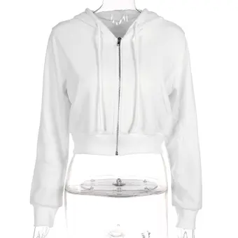 white sweatshirt jacket