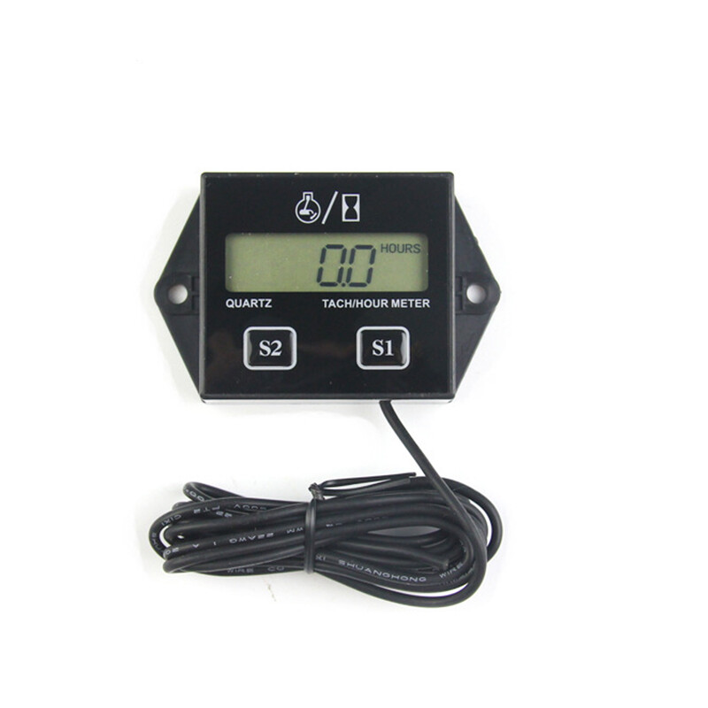 Động cơ Bộ Đo Tốc độ màn hình LCD Đồng hồ đo vòng tua máy công tơ mét RPM động cơ kỹ thuật số