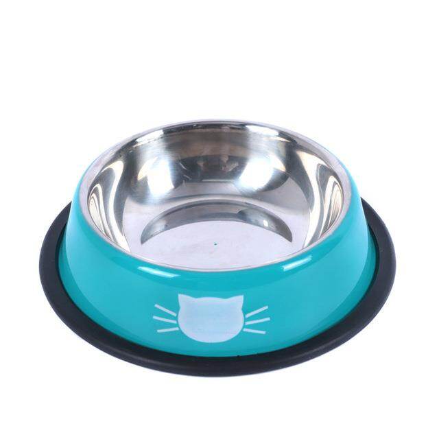 Non-slip Bowl Stainless Steel Pet Cat Bowl Kitten Puppy Dish Bowl Non-Skid for Small Dogs Bowl Cats Feeder Cat Bowl Pet Supplies