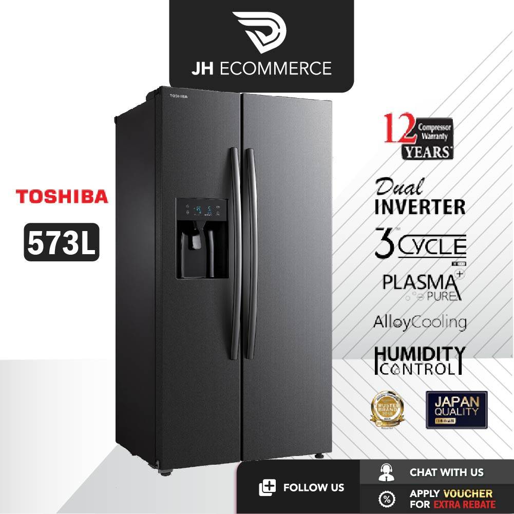 Toshiba 591L Side by Side Dual Inverter Refrigerator GRRS682WEPMY