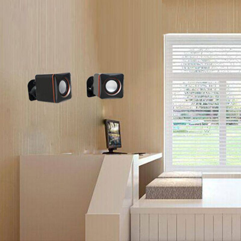 1Set Universal Satellite Speaker Wall Mount Bracket Ceiling Stand Clamp