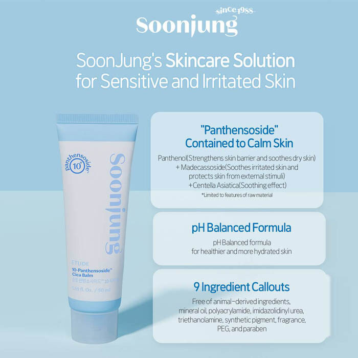 [Etude] soonjung 10 panthensoside cica dưỡng 50ml