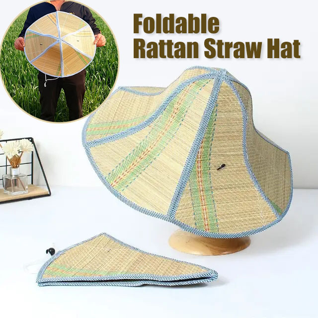 New Foldable Rattan Straw Hat Portable Anti ultraviolet Fishermans Cap new-foldable-rattan-straw-hat-portable-anti-ultraviolet-fishermans-cap