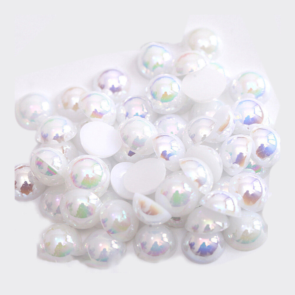St.kunkka 2-14mm 50-500pcs Acrylic ABS Beads Pearl Imitation Half Round Flatback Bead For Bracelet Jewelry Making DIY Accessories