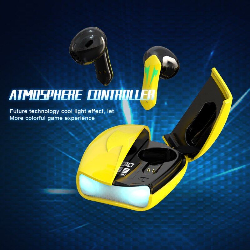 Bluetooth Earphone Wireless Headphones Gaming Headset With Flashlight Touch Control Earbuds Outdoor Low Delay For Game