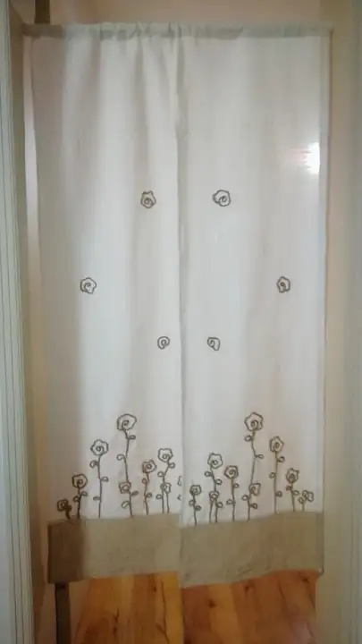 Japan Pastoral Style Home Decor Embroidery Cotton Linen Curtains