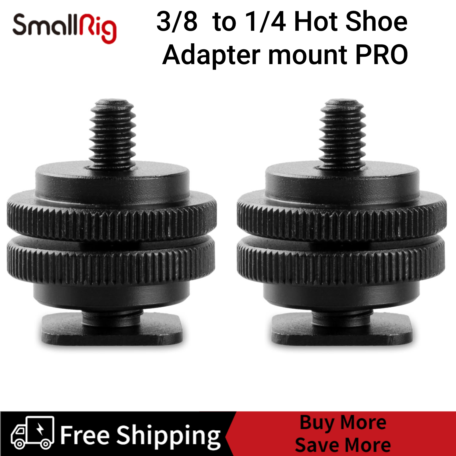 Smallrig 3/8" to 1/4" tripod mount screw flash hot shoe camera adapter mount pro 1631