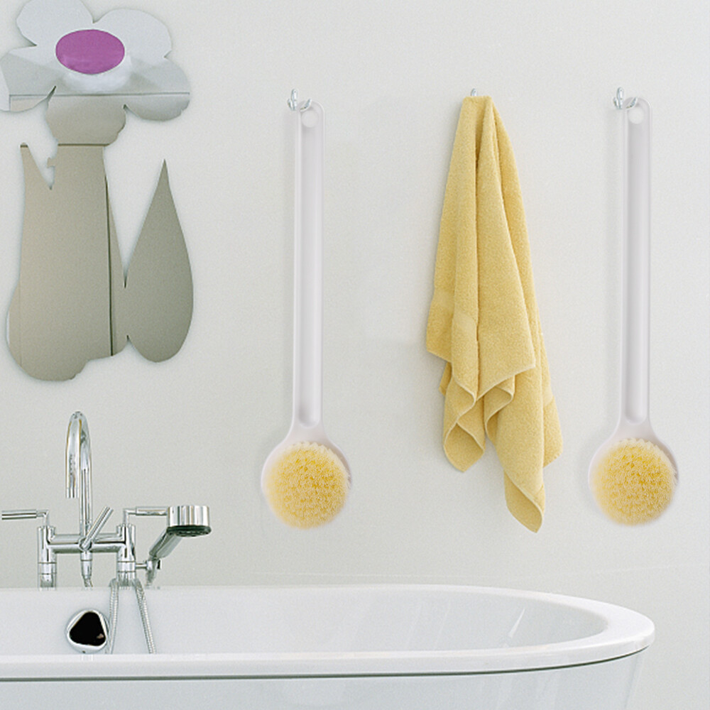 【On Sale】Bath Brush Long Handle Shower Brush Soft Hair Suitable for Rubbing Back Scrubbing