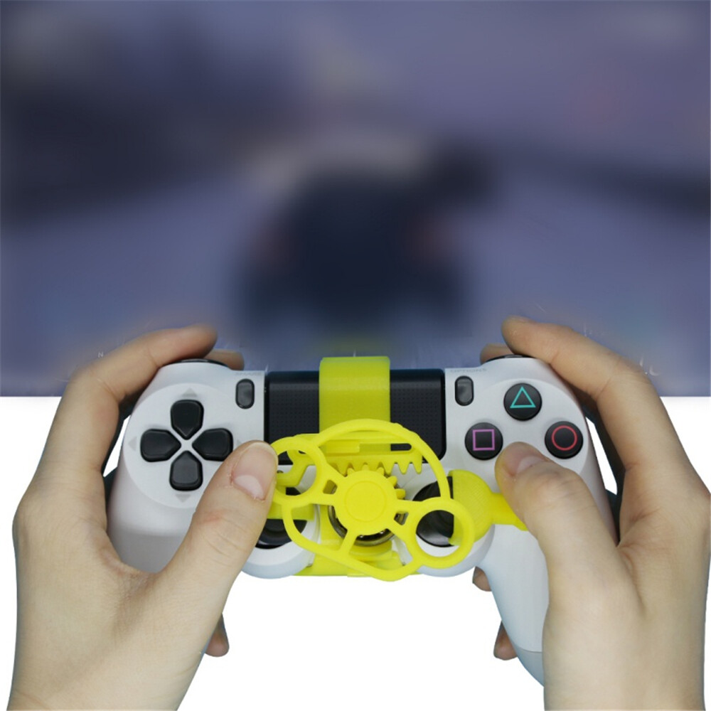 For PS4 Controller Racing Games Mini Steering 3D Printing Wheel Auxiliary Controller Game Joystick Simulator Gamepad