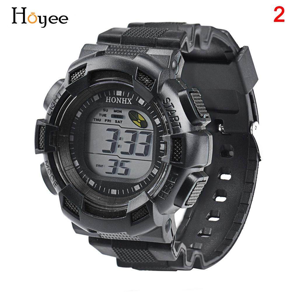 Hoyee Kids Sports Electronic Watch Waterproof Black Dial with PU Strap Malaysia