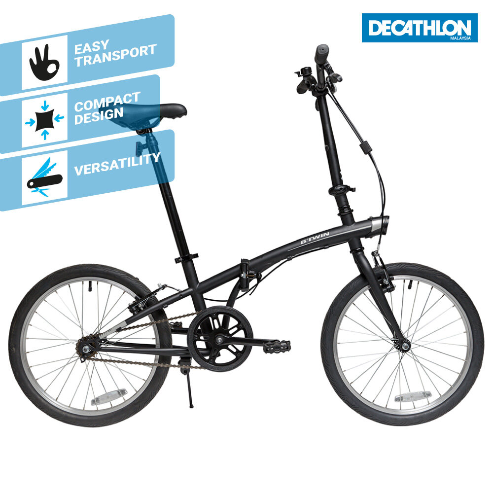 Decathlon Cycling Foldable Bicycle 20 Folded L H W 78 x 66 x 38cm B Twin Lazada