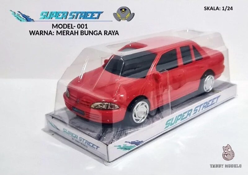 PROTON WIRA SUPER STREET SCALE 1:24 PLASTIC DIECAST MODEL FROM TABBY ...