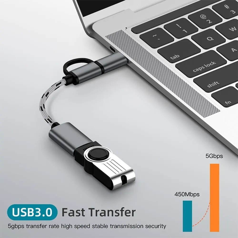 2 trong 1 Type-C OTG để USB 3.0 OTG Giao diện bộ chuyển đổi nhanh Dây cáp cho Macbook ổ đĩa USB kết nối truyền OTG Samsung Huawei