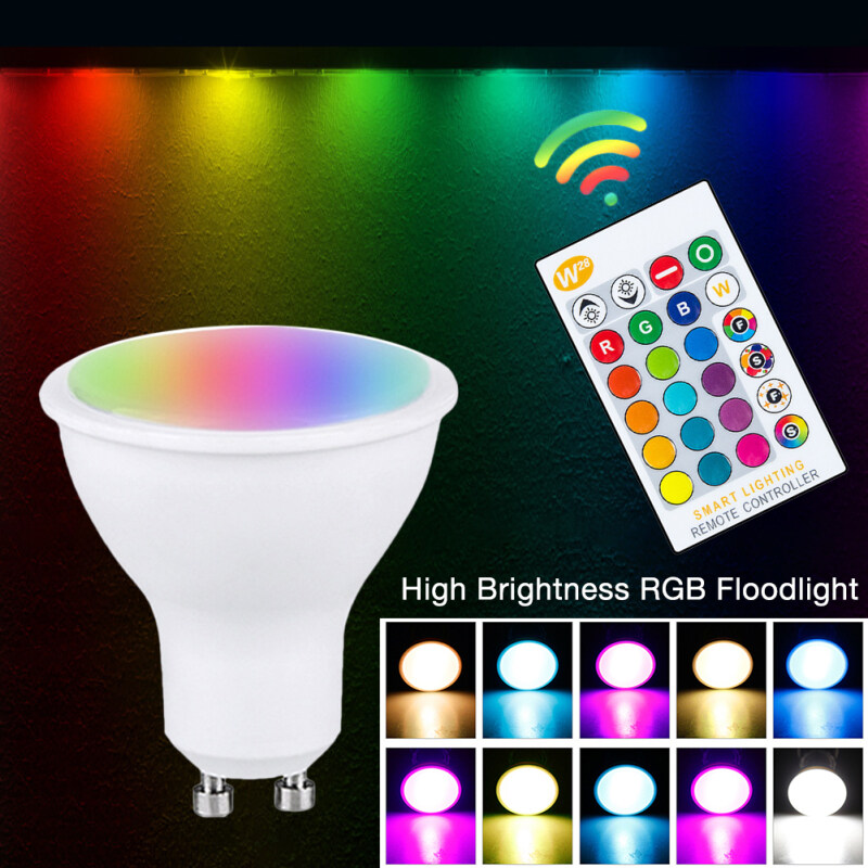 Bóng Đèn LED Tiện Lợi Bóng Đèn Điều Khiển Từ Xa Với Độ Sáng Cao Đèn Pha Trang Trí RGB