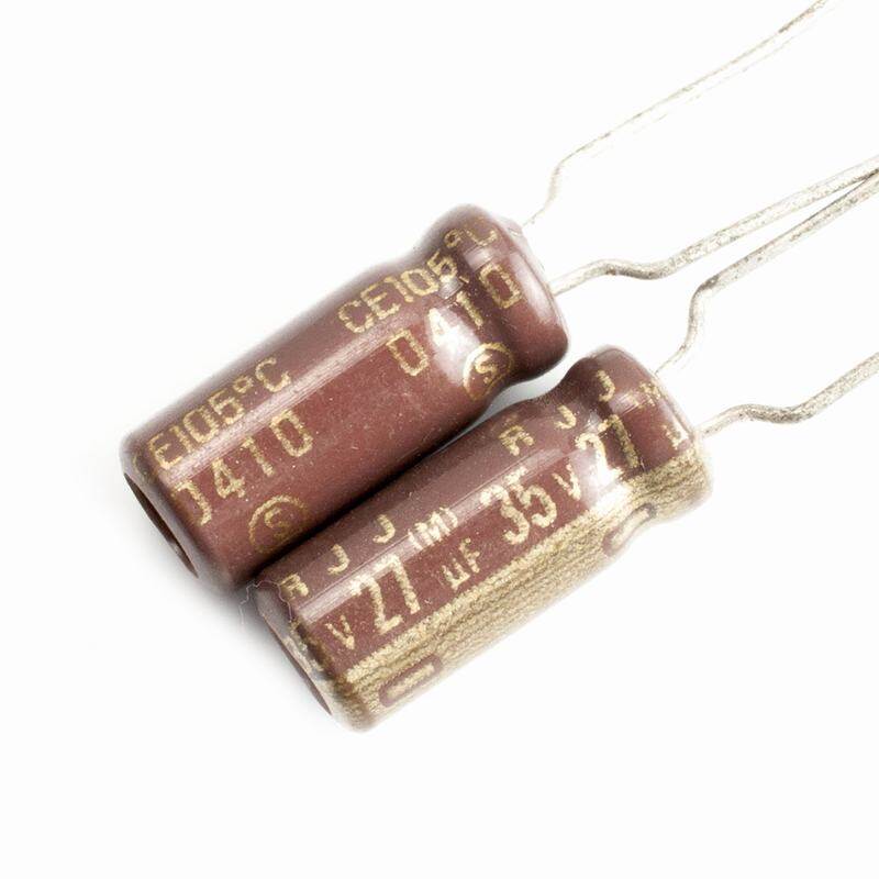 1pcs,elna rjj series 35v 27uf 105°c 4 x 12mm electrolytic capacitor