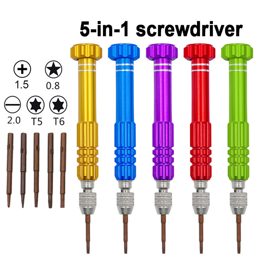 Precision Screwdriver Set T5 T6 Phillips Torx Screwdriver 5 In 1 Mini Screwdriver Set Repair Tool