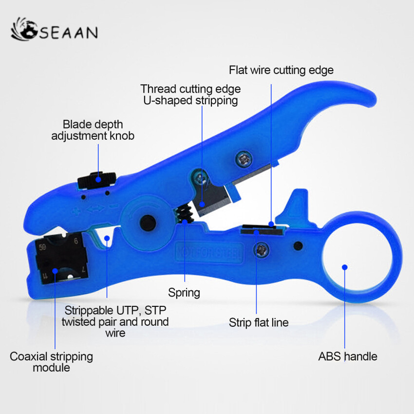 Multi-Functional Electric Stripping Pliers Tools Coaxial Cable Wire Pliers Cutter Striper For UTP/STP RG59 RG6 RG7 RG11