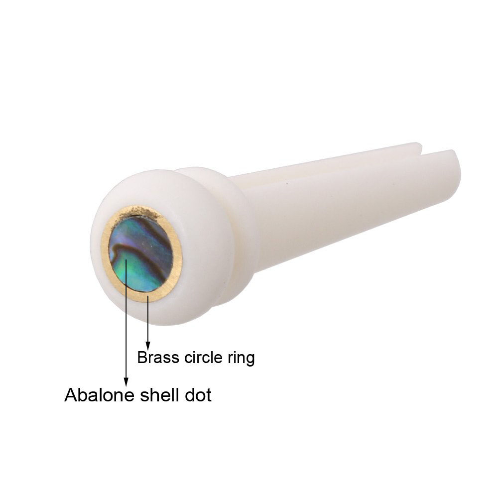 Pure Ox Bone Guitar String Nail Abalone Shell Dot Brass Circle Loop High-Grade Ballad String Nail