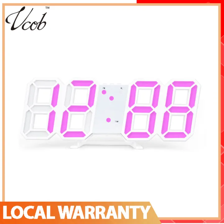 Vcob 3d Led Wall Clock Modern Digital Table Desktop Alarm Nightlight Lazada - Led Digital Wall Clock Supplier Malaysia Vcob 3d Led Wall Clock Modern Digital Table Desktop Alarm Nightlight Lazada - Led Digital Wall Clock Supplier Malaysia