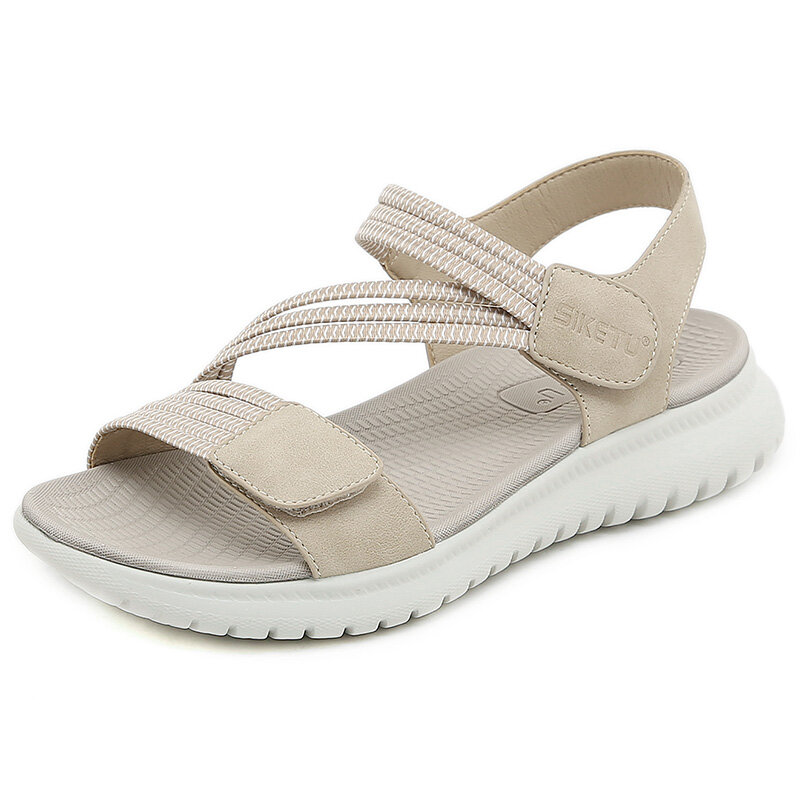 Fashion Women Wedge Sandals Light Sports Wind Flat Sandals Comfortable Rubber Band Large Size Women's Shoes