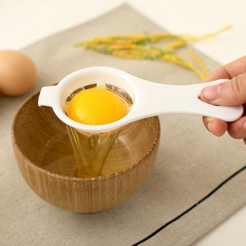 Dụng Cụ Tách Trứng Dụng Cụ Nấu Ăn Thực Phẩm Màu Trắng Lòng Đỏ-Vỉ Trứng Dụng Cụ Nhà Bếp Dụng Cụ Chia Dụng Cụ Cầm Tay Rây