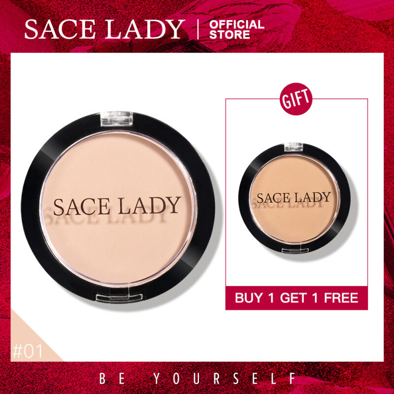 (Mua 1 Tặng 1) Thiết Lập Trang Điểm SACE LADY Phấn Nén Kiểm Soát Dầu Nhỏ Gọn Mỹ Phẩm Trang Điểm Tự Nhiên