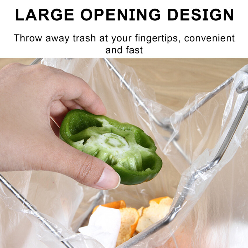 Giá Đựng Rác Nhà Bếp Bằng Thép Không Gỉ Giá Đựng Rác Túi Rác Giá Đựng Gấp Được Giá Đựng Túi Nhựa Giá Đựng Thùng Rác