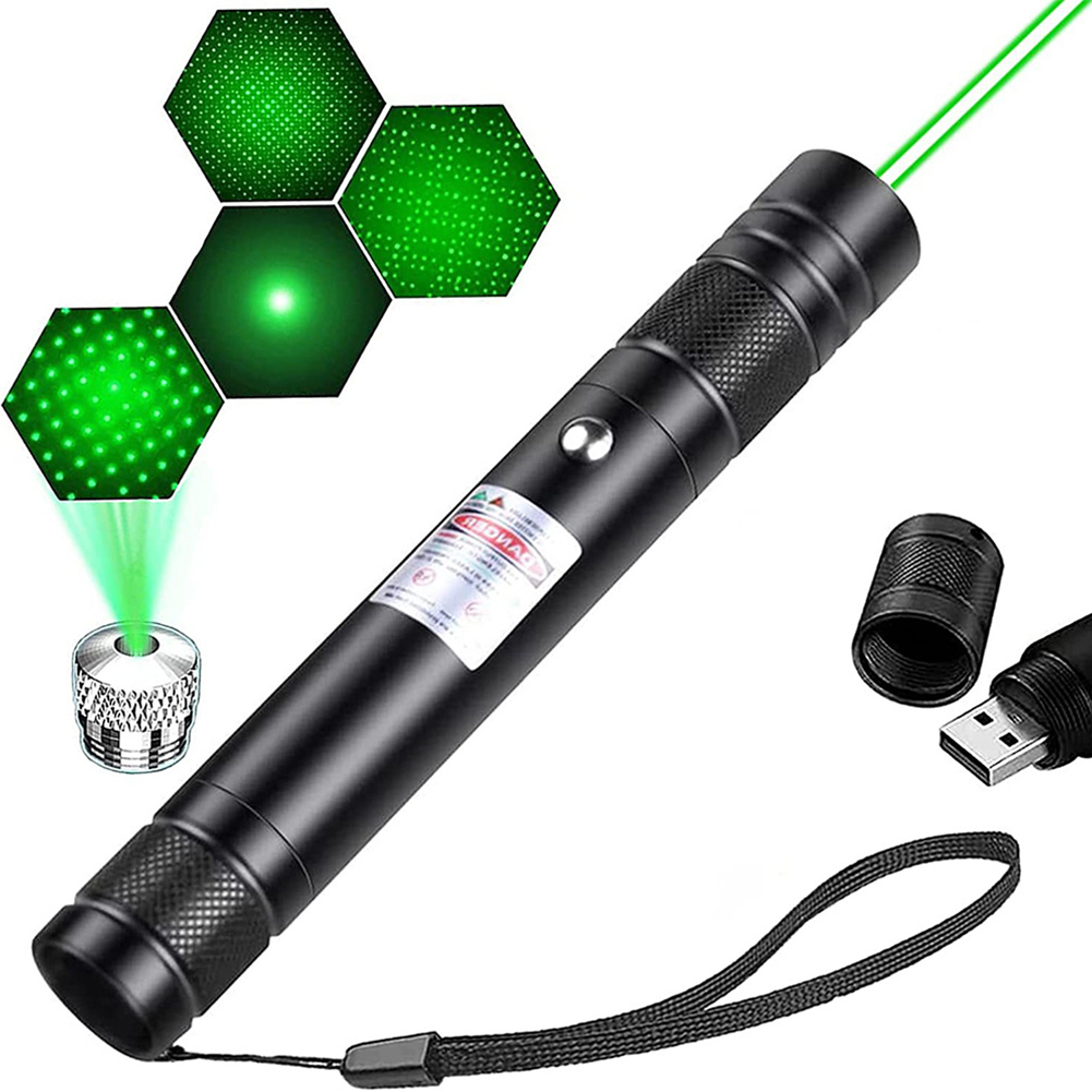 BC 10000m USB Charging Laser Torch Green Laser Pointer High Powerful Dot Single Starry Burning Match