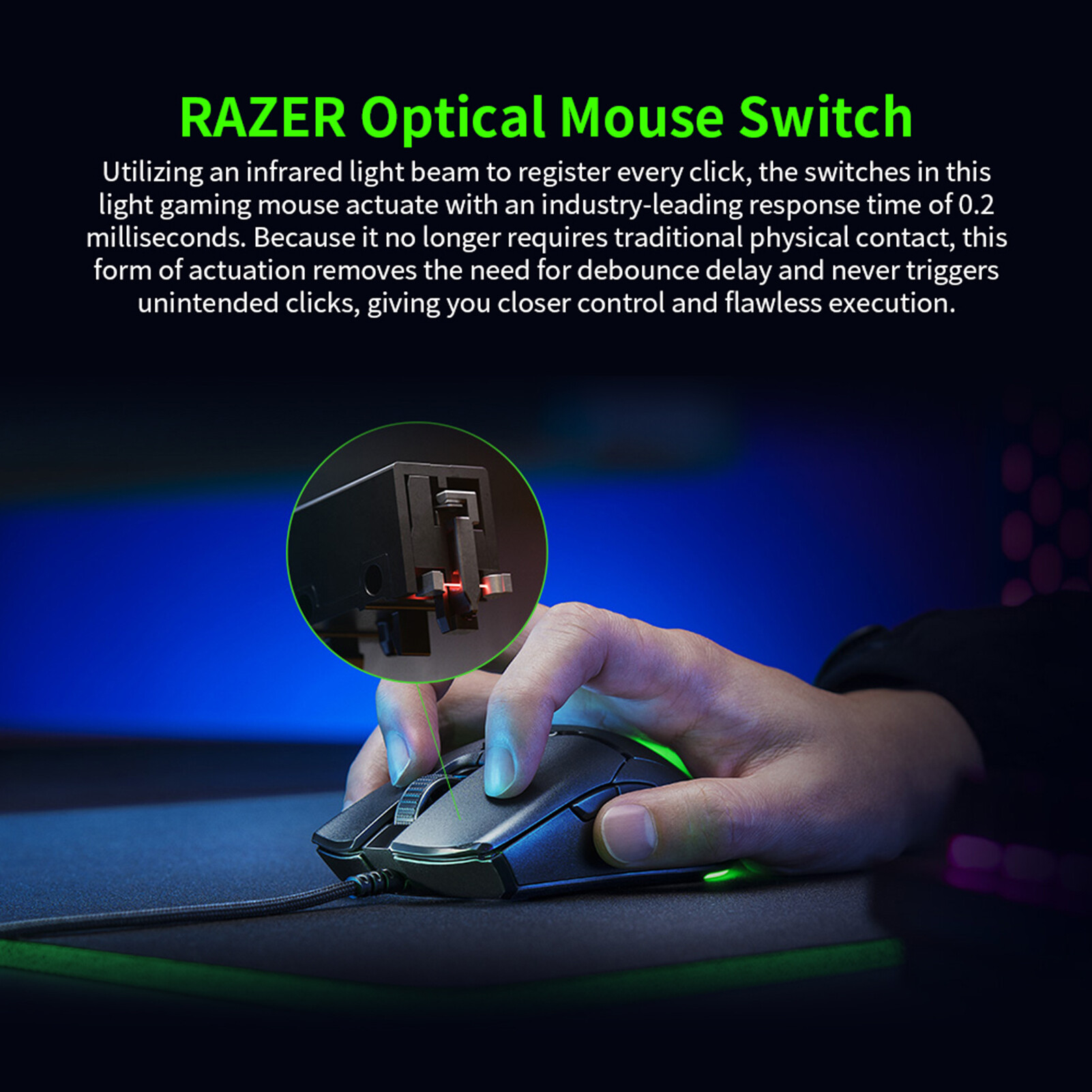 Cho Razer Viper Chuột Có Dây Cáp SPEEDFLEX Chroma RGB Nhẹ 8500DPI Cảm Biến Quang Chơi Game Mini Chuột Cho PC