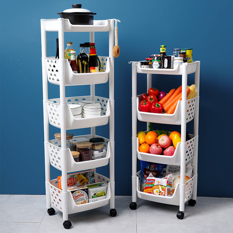 JustLiving Giá Đựng Rau Củ Nhà Bếp Nhiều Tầng Giỏ Đựng Đồ Đặt Sàn Giỏ Đựng Rau Củ Quả Gia Dụng Kệ Đựng Đồ Chơi Giá Đựng Đồ Phòng Tắm