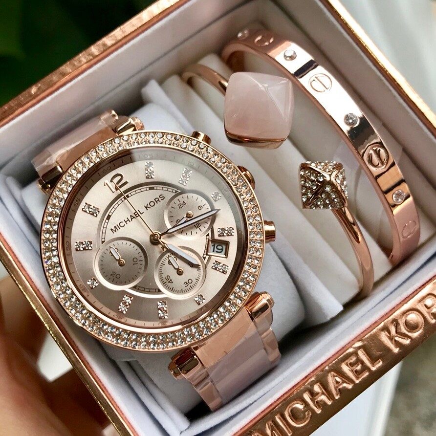 Michael Kors Watch With Bracelet Set 