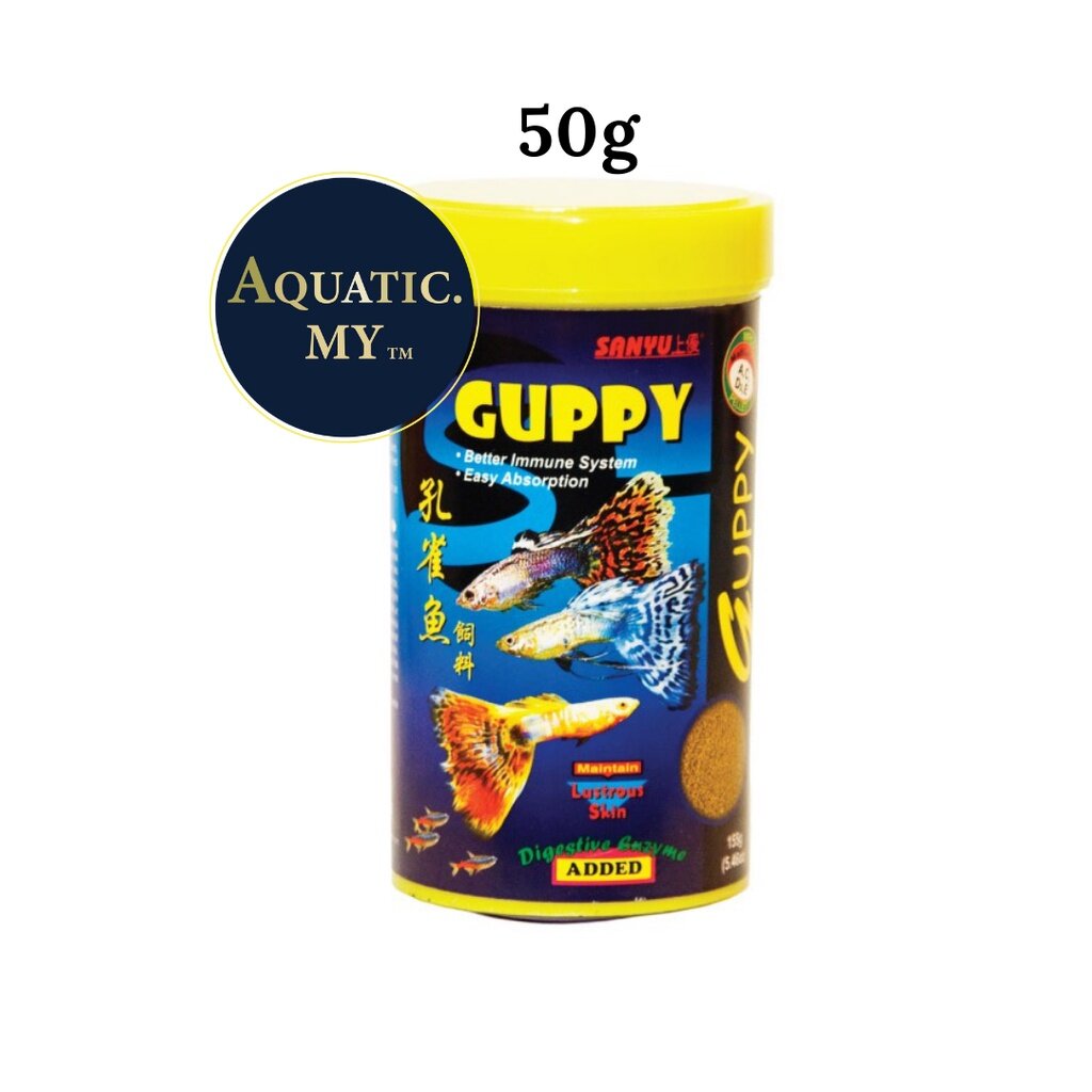 Sanyu Guppy (50g/155g) Mini Floating Pellets Fish Food/ Makanan Guppy