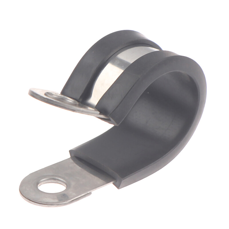 2 Chiếc Kẹp Chữ P Lót Cao Su Bằng Thép Không Gỉ 304 Kẹp Ống Gắn Cáp