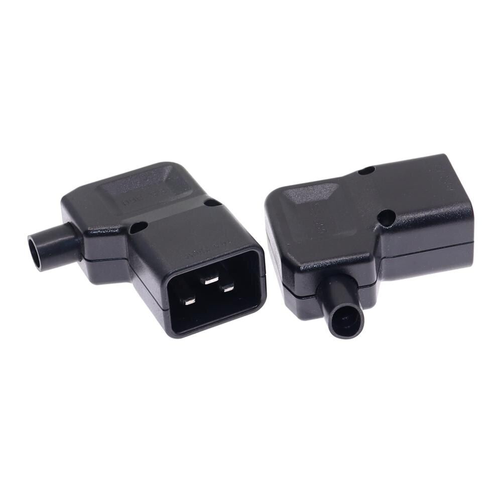 Iec320 rewirable socket pdu ups 16a 250v, iec320 c20 diy power connector, connet c19 female plug ac adapter black
