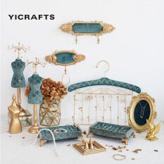 Yicrafts Giá đỡ để đồ trang sức, bông tai bằng kim loại màu morandi, kích thước nhỏ gọn, phù hợp để bên cạnh giường ngủ, tủ quần áo hoặc bàn làm việc