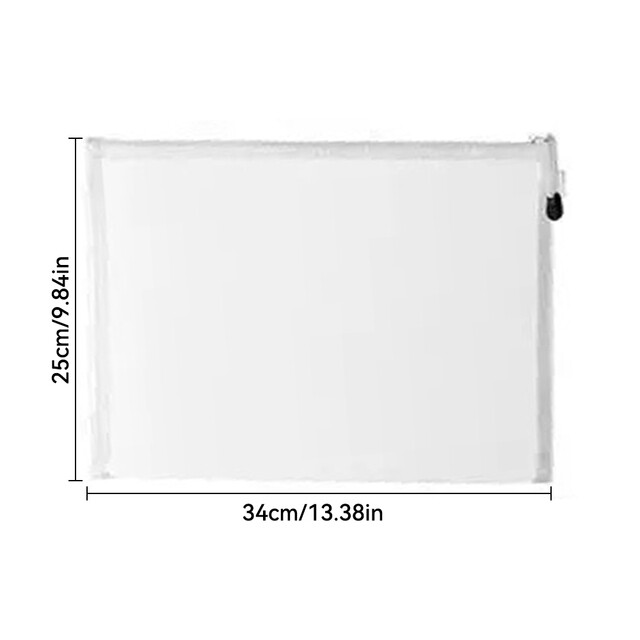 Polocat Transparent Mesh Zipper File Bag A4/A5/A6 Nylon Information Document Bag Puzzle Toys Sorting Bag Pencil Pouch Folder Storage Bag Office Stationery Supplies