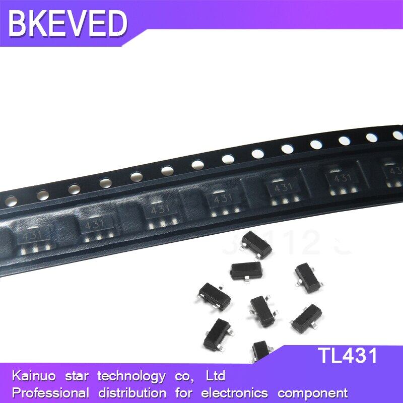 50ชิ้น TL431 SOT TL431A SOT 23 431 SOT SMD ตัวควบคุมแรงดันไฟฟ้าใหม่ IC ...