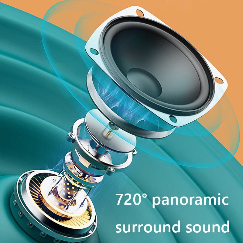 Portable Mobile Karaoke Speaker Machine with Dual Microphone Wireless Karaoke Speaker Machine Voice Changer Bluetooth-compatible 5.0 Support TF Card