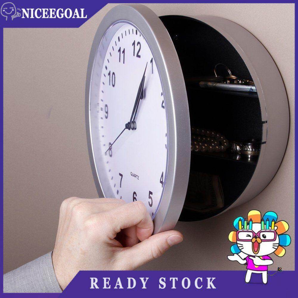 RPK【Free shiping】Creative Hidden Secret Storage Wall Clock Home Decroation Office Safe Money Stash Jewellery Stuff Container Clock