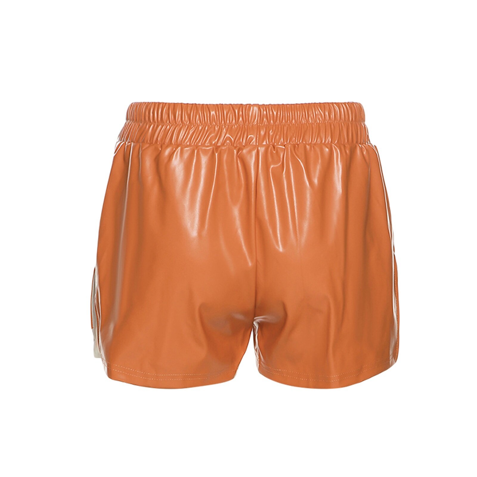 Women's Shorts, Solid Color/Contrast Color Patchwork Drawstring Elastic Waist Short Pants, Casual Simple Style Bottoms