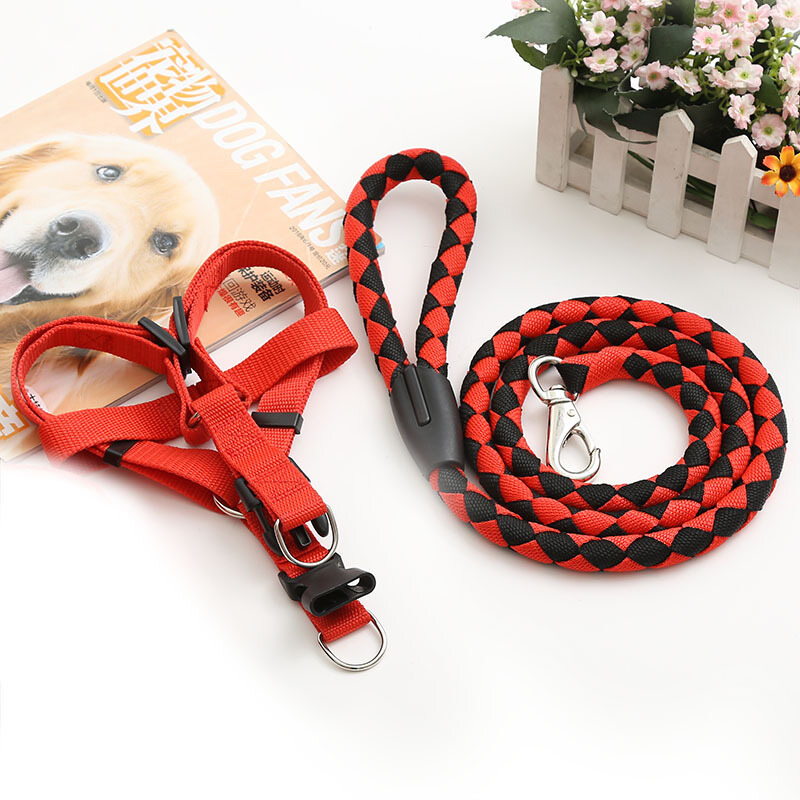 【HATELI】 2 Chiếc Dây Xích Thú Cưng Có Thể Điều Chỉnh Cổ Áo Chuỗi Chó Dây Đeo Ngực Mềm Mại Và Thoải Mái Kích Thước Trung Bình Chó Nhỏ Dây Hai Mảnh (Kích Thước: S/Màu Ngẫu Nhiên)