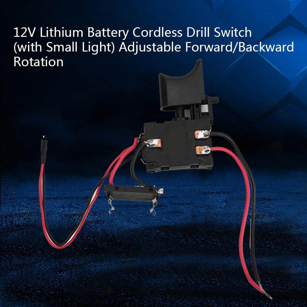 chasoee 7.2 V - 24 V Lithium Battery Cordless Drill Speed Control Trigger Switch With Small Light