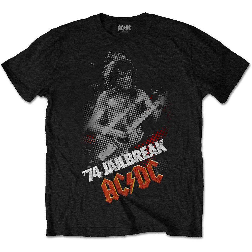 ACDC Jailbreak Angus Young Bon Scott Rock Official Tee T-Shirt Mens Unisex