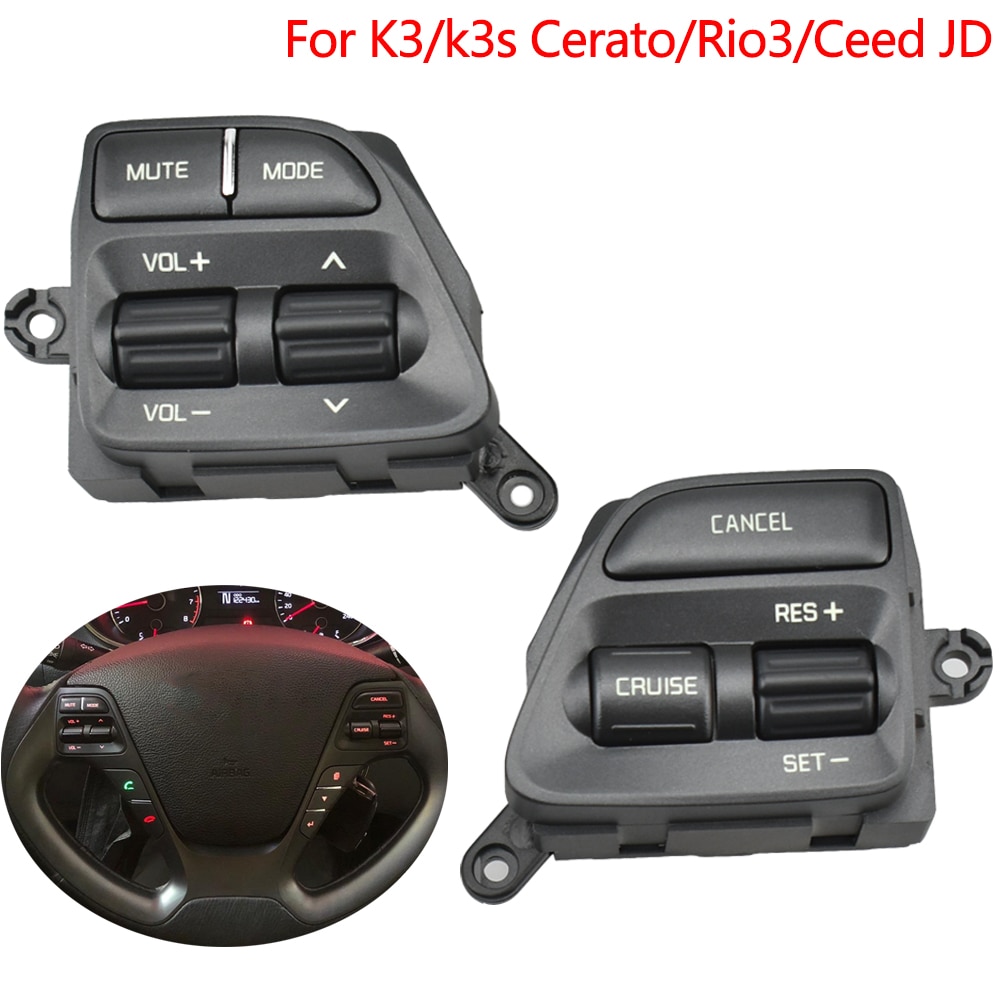 Button Switch For KIA K3 2014-2016 Rio 3 2014-2016 Cerato Classic 2017 Ceed Jd 2012-2014 Stee Wheel Buttons Separate To Sell