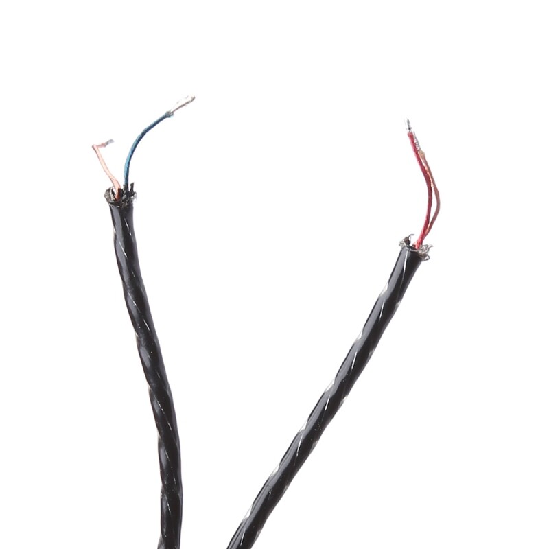[Hot]3.5mm Jack DIY Replacement Headphone Audio Cable Maintenance Wire With MIC 1.25m