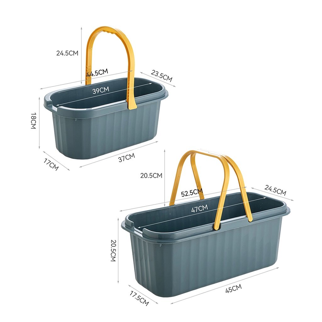 CNMF Household plus long large capacity rectangular plastic mop bucket