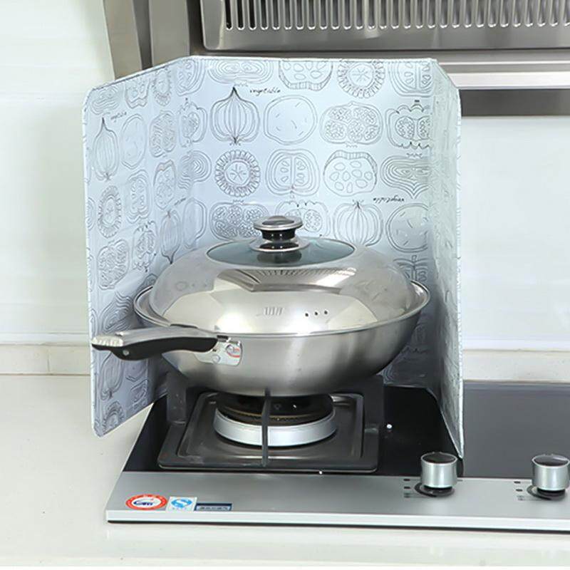 1Pcs Oil Splatter Guard Aluminium Foil Plate Gas Stove Splash Proof Screen Baffle Home Kitchen Cooking Tools Gadgets