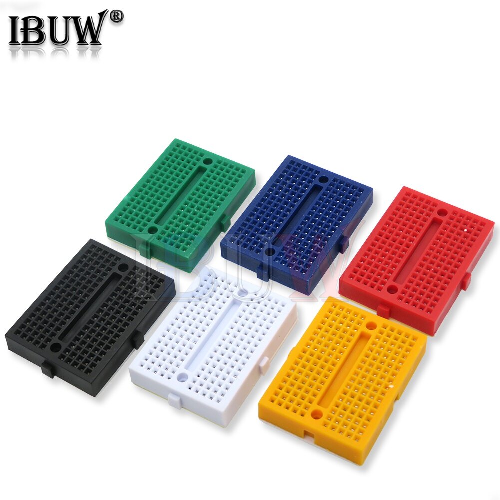 1PCS SYB-170 Universal Solderless Prototype Breadboard 170 tie-points Mini Breadboard DIY Kit White black Red yellow blue green