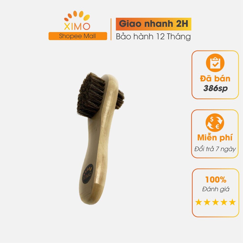 Bàn chải lông ngựa thật vệ sinh chi tiết nhỏ XBCDG07